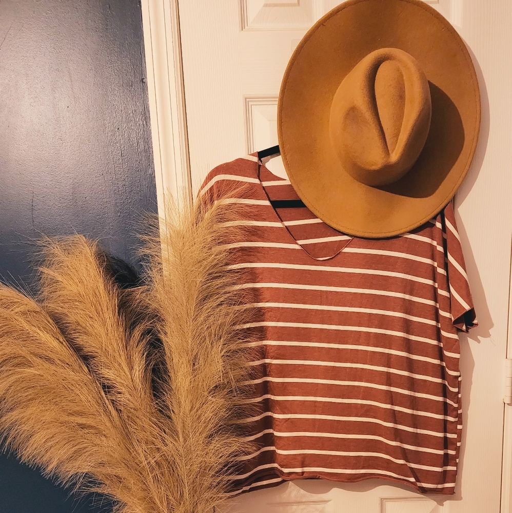 Stripped boho tee